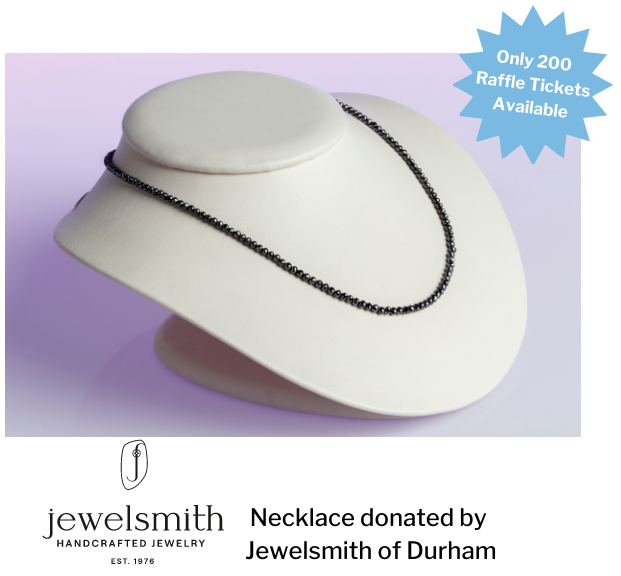 Image of black diamond necklace with jewelsmith logo