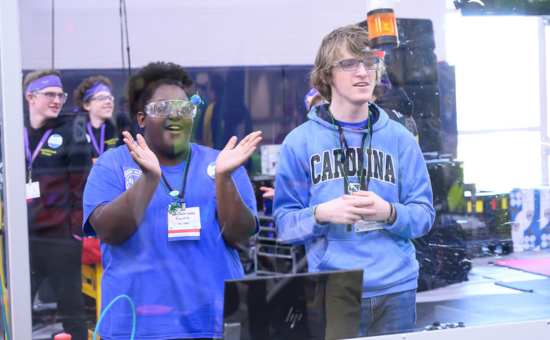 Robotics Team at a competition