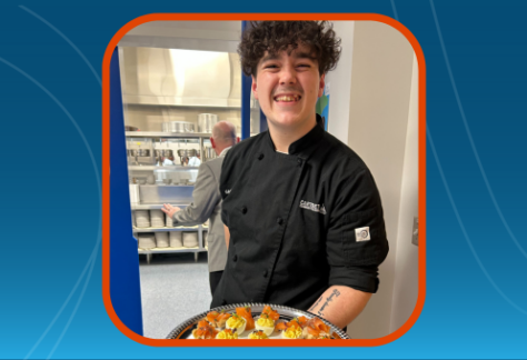 Student Presents Plate of Food