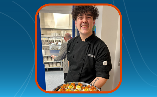 Student Presents Plate of Food