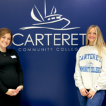 Picture shows two female student ambassadors