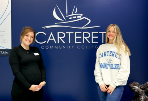 Picture shows two female student ambassadors