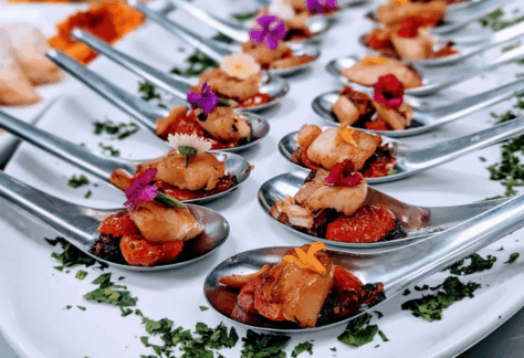 shrimp on spoon
