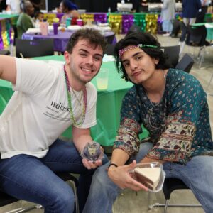 Two students at a SGA event