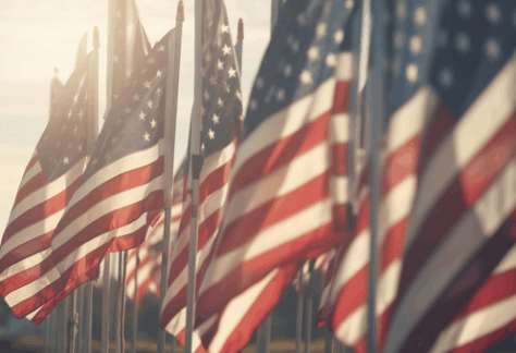 A field of American Flags