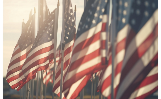 A field of American Flags