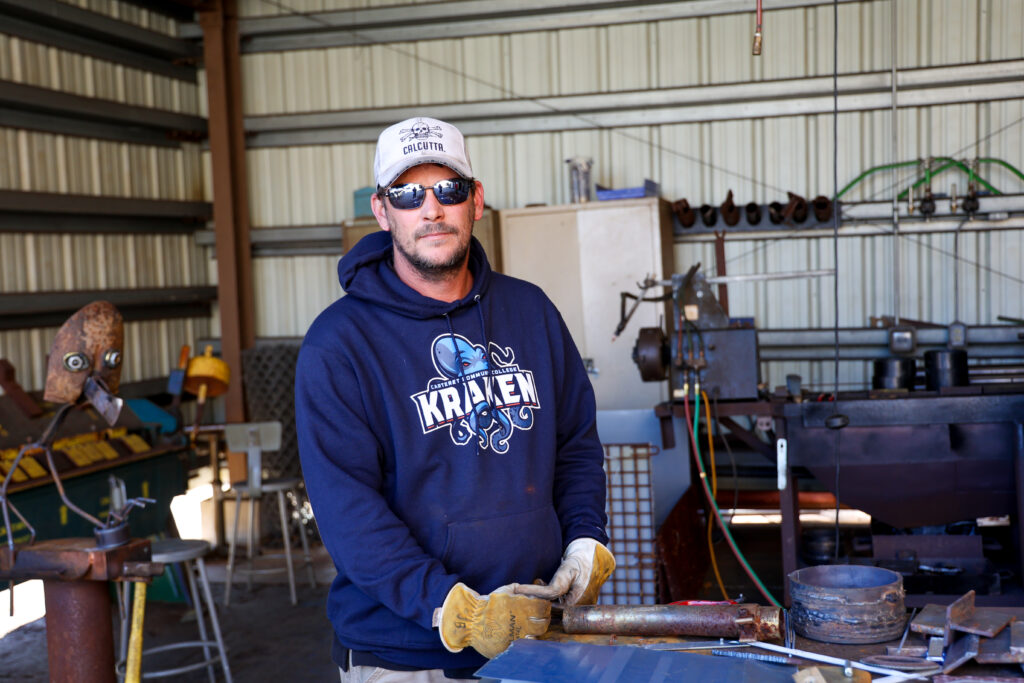 Male Welding instructor in the welding building