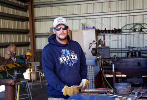 Male Welding instructor in the welding building