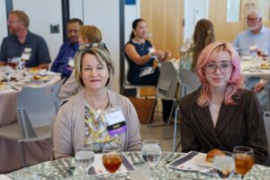 people at a dinner table